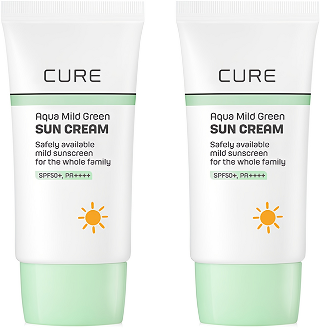 金正文蘆薈水溫和綠色防曬乳 SPF50+ PA++++, 40ml, 2個