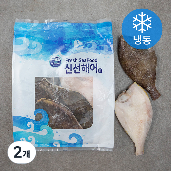 신선해어 가자미 두절 200~300g (냉동), 2kg, 2개