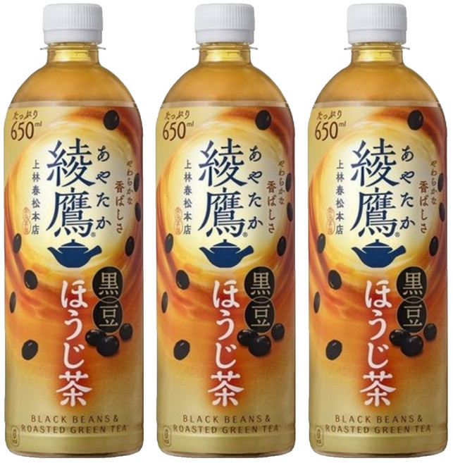 綾鷹 黑豆焙茶, 650ml, 3個
