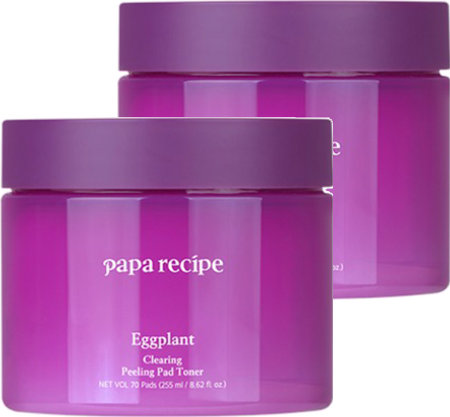 파파레서피 가지 클리어링 필링 패드 토너 255ml, 70매입, 2개