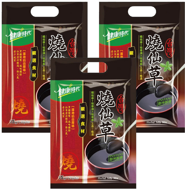 健康時代 台灣燒仙草 有糖, 225g, 3袋