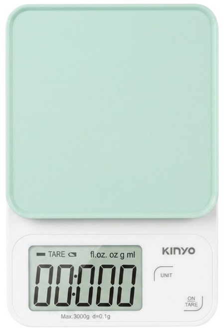 Kinyo 高精準料理秤, DS-018, 3kg, 綠色
