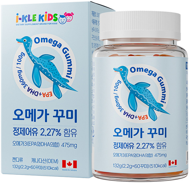 아이클키즈 유아 오메가 꾸미, 60정, 1개