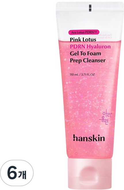 한스킨 아라홍련 피디알엔 PDRN 젤투폼 프렙 클렌저, 6개, 110ml