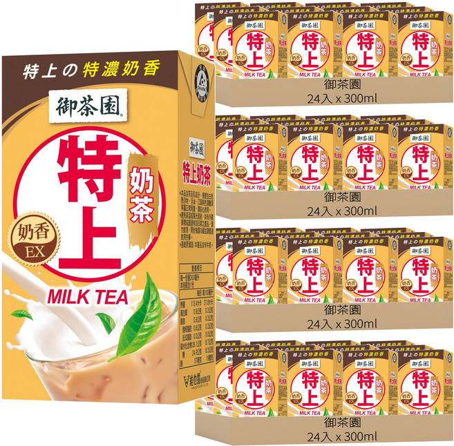 御茶園 特上奶茶, 300ml, 96入