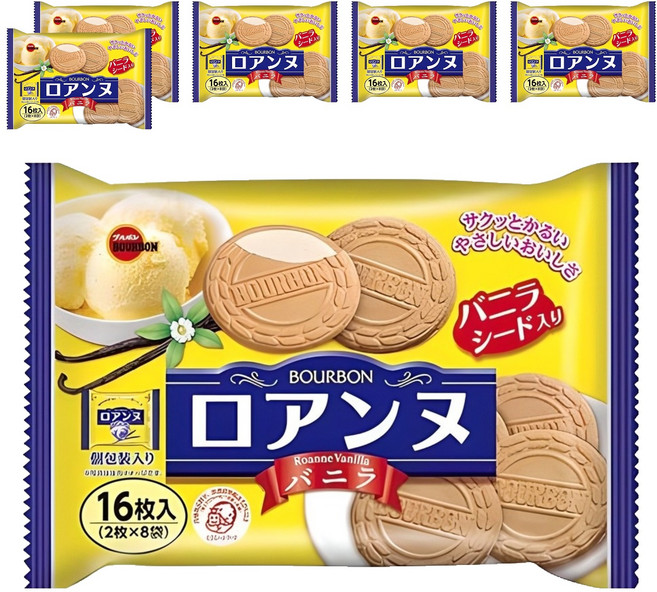 부르본 바닐라향 로안느, 113g, 6개