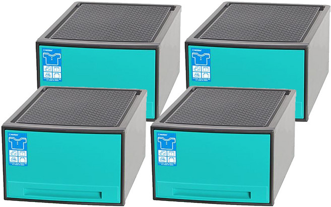 KEYWAY 聯府 馬卡龍抽屜整理箱 R2-0201, 藍色, 4個