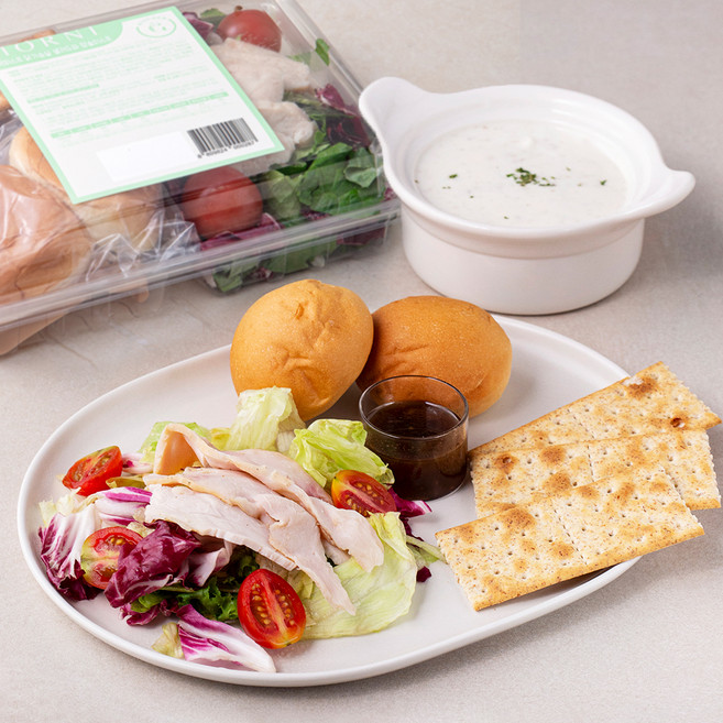 조르니키친 닭가슴살 샐러드와 양송이 스프, 400g, 1팩