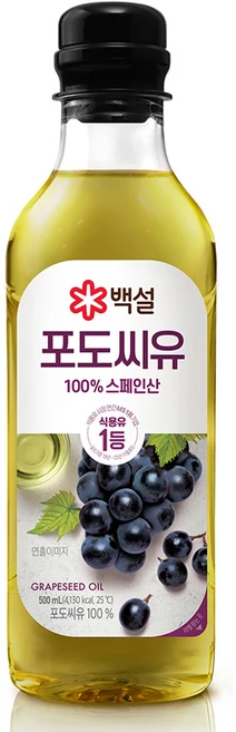 백설 포도씨유, 500ml, 1개 - 쿠팡