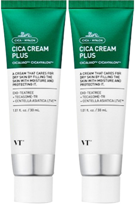 브이티코스메틱 시카 크림 플러스, 2개, 30ml