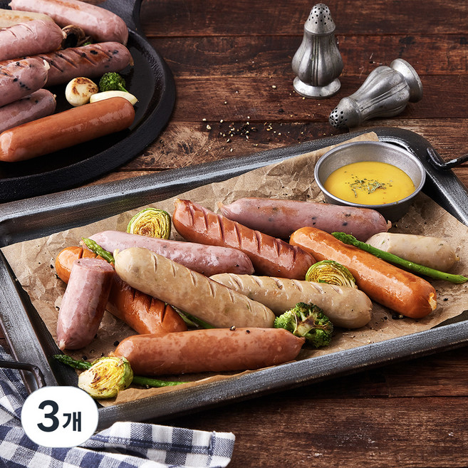 팜스쿡 수제 모둠 소시지, 500g, 3개