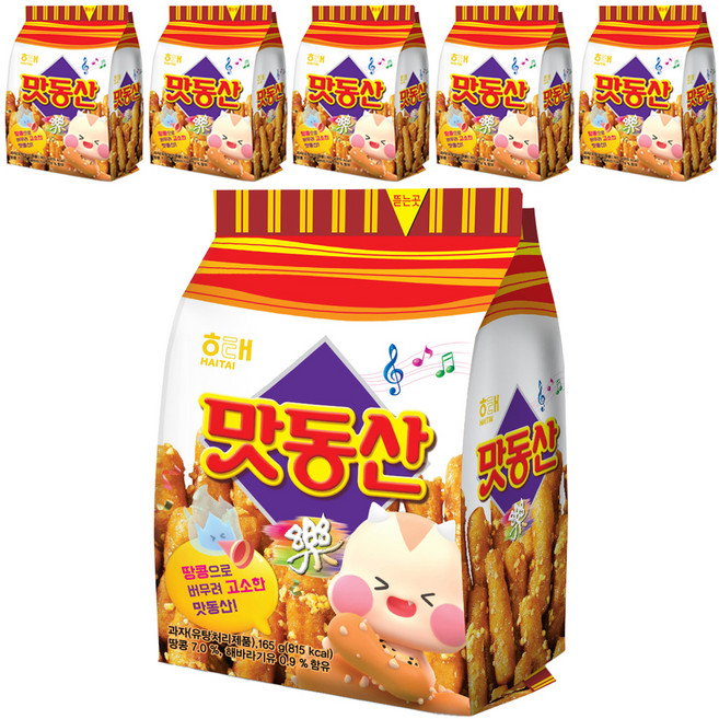 해태제과 맛동산, 165g, 6개