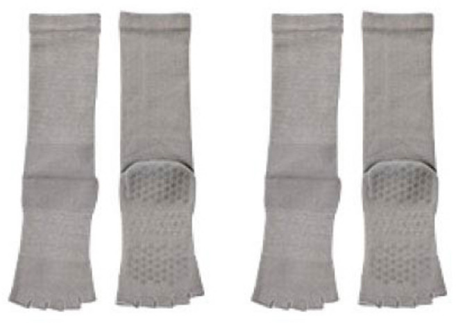 REXY 양면 넌슬립 포인 맥스그립 크루 하프토삭스 2켤레 세트