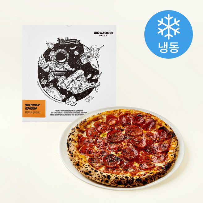 우주인피자 허니갈릭 페퍼로니 (냉동), 386g, 1개입, 1개