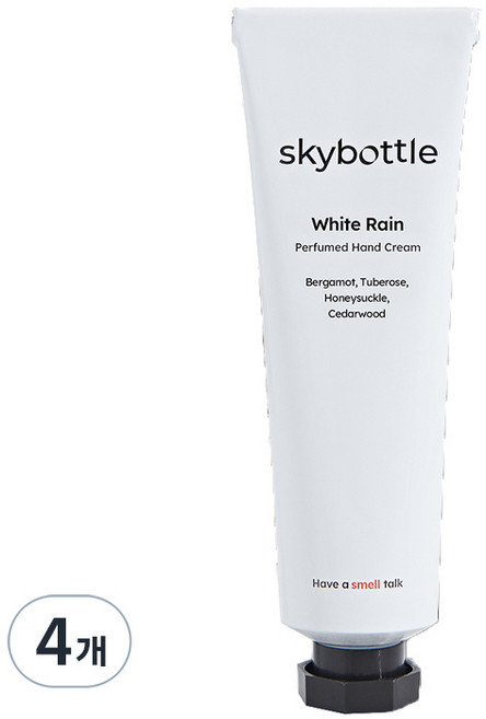 스카이보틀 퍼퓸 핸드크림 화이트레인, 50ml, 4개