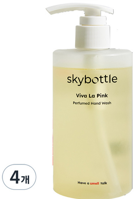 스카이보틀 퍼퓸 핸드워시 비바라핑크, 4개, 300ml