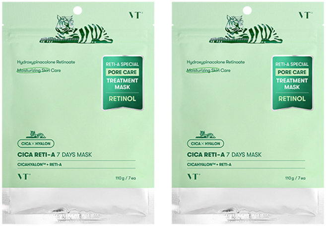 브이티코스메틱 시카 레티-에이 세븐 데이즈 마스크, 7개입, 2개