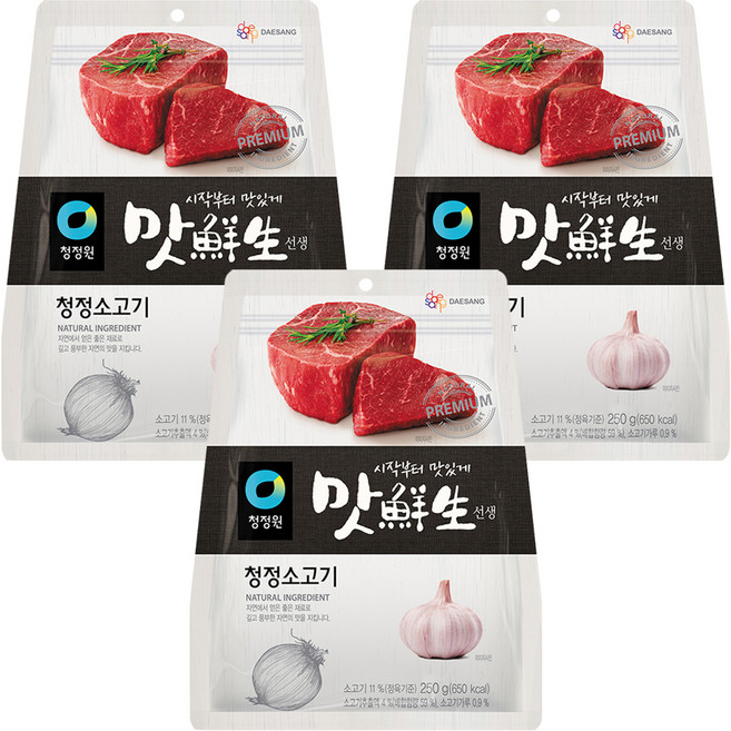 맛선생 소고기 조미료, 250g, 3개