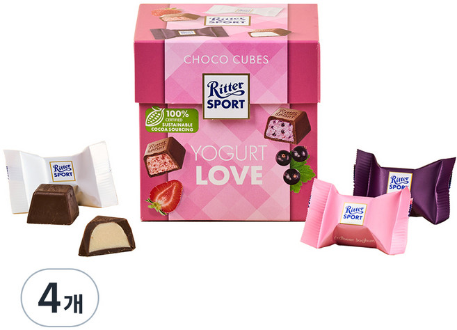 리터스포트 초코큐브 요거트 러브 랜덤발송, 4개, 176g