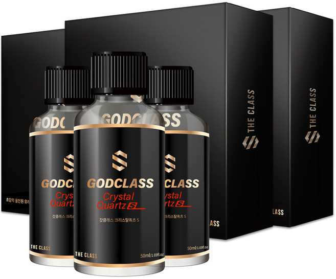 더클래스 갓클래스 크리스탈 쿼츠 에스 유리막 코팅제, 50ml, 3개