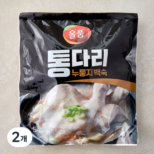 올품 통다리 누룽지백숙, 2개, 546g