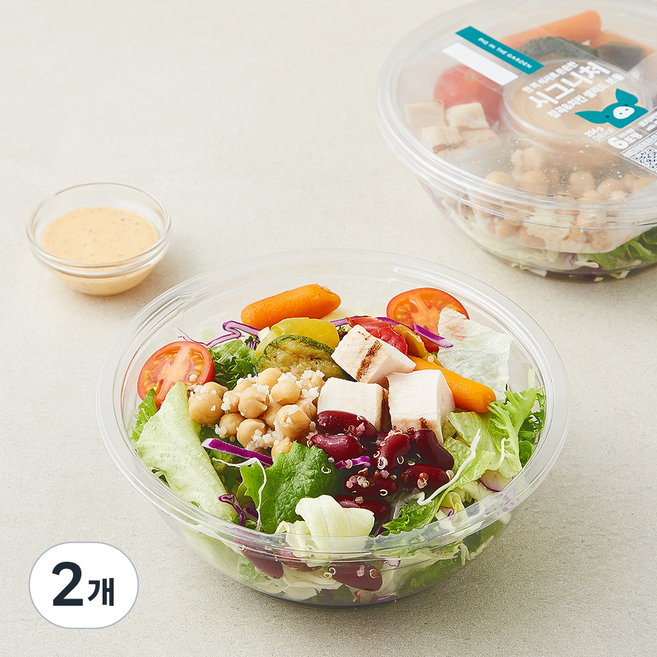 피그인더가든 시그니처 잡곡 & 치킨 샐러드 보울, 204g, 2개