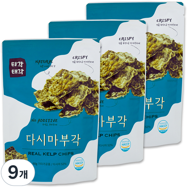 티각태각 다시마부각, 60g, 9개