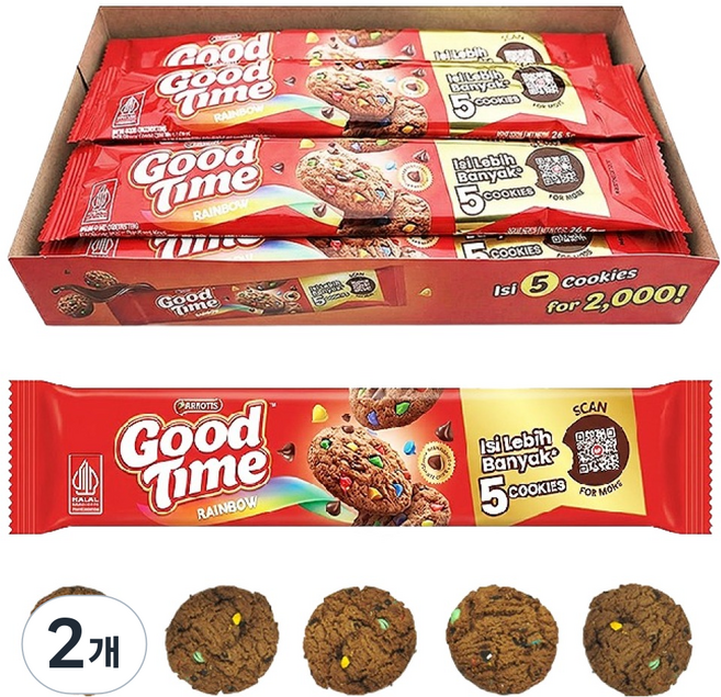 아노츠 굿타임 레인보우 초코칩 쿠키 12p, 318g, 2개