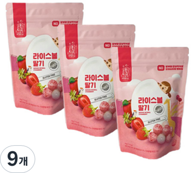 아비삭 라이스볼, 딸기, 9개, 30g