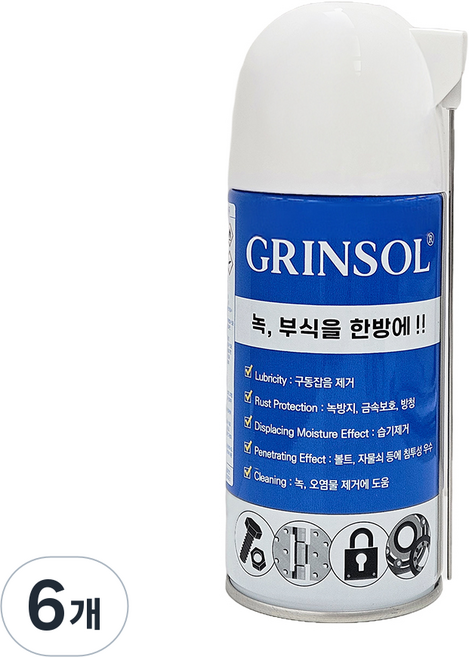 그린솔 윤활 방청제 360ml, 6개