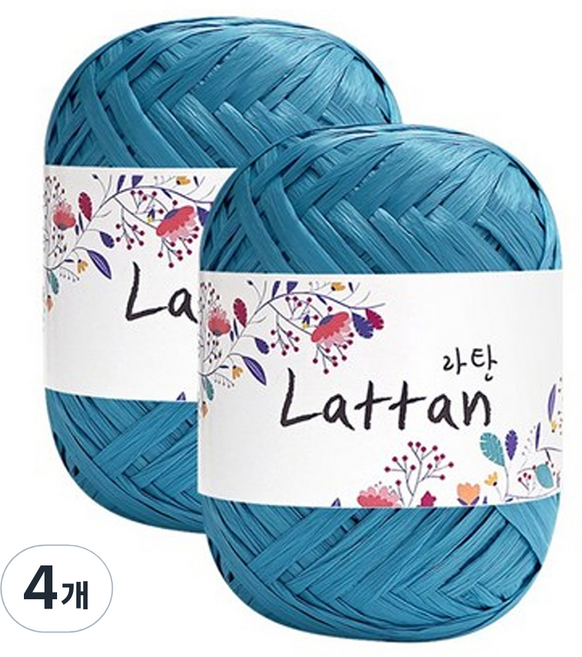 yarna 라탄 라피아 뜨개실 40g, 27번반유광, 4개