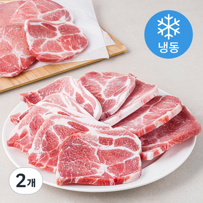 동원 스페인산 목살 구이용 (냉동), 2kg, 2개