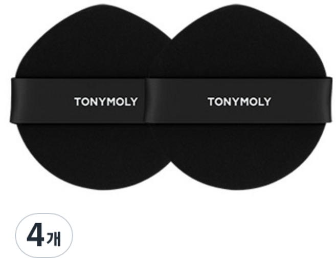 토니모리 스킨톤 픽싱 커버 쿠션 퍼프, 4개, 블랙