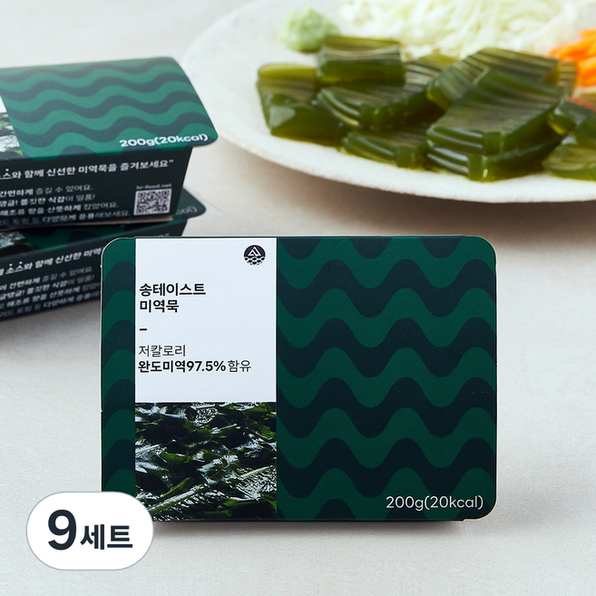 하이푸드 송테이스트 미역묵 200g + 묵소스 6g * 2개 + 와사비 3g 세트, 215g, 9세트