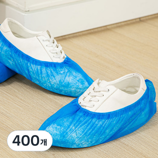 탐사 일회용 위생 신발 커버 부직포 덧신, 블루, 400개