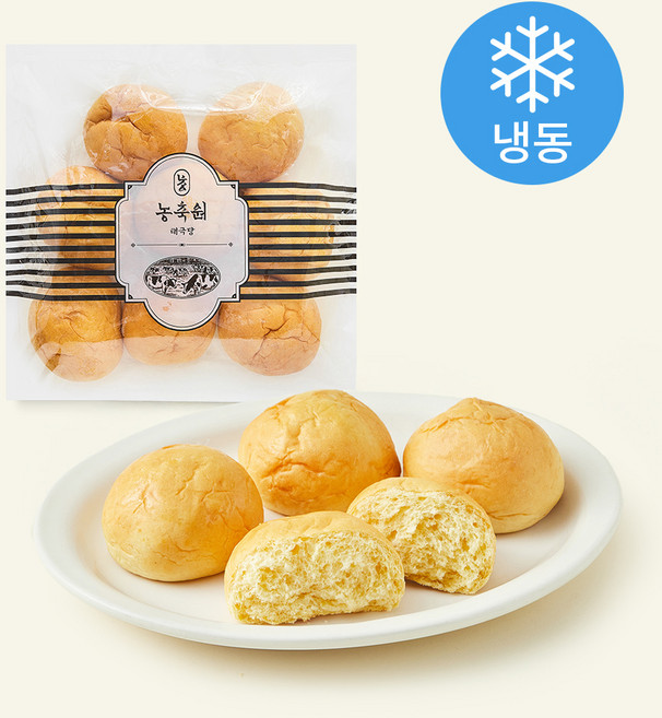 태극당 농축원 단백 몽실자양 옥수수 모닝빵 (냉동), 360g, 1개