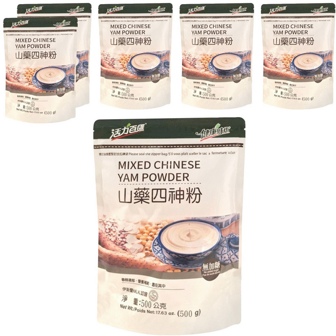活力百匯 山藥四神粉 無糖, 500g, 1入, 6包