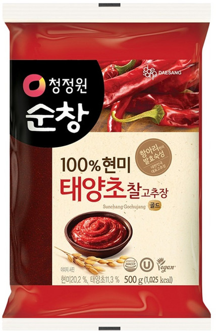 청정원순창 태양초 현미 찰고추장, 500g, 1개