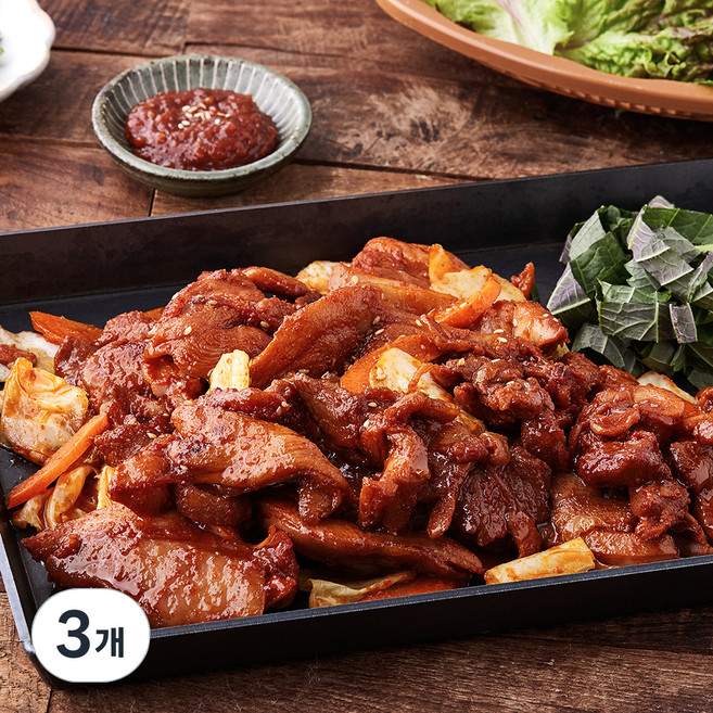 팜스쿡 양념 철판 닭갈비, 800g, 3개