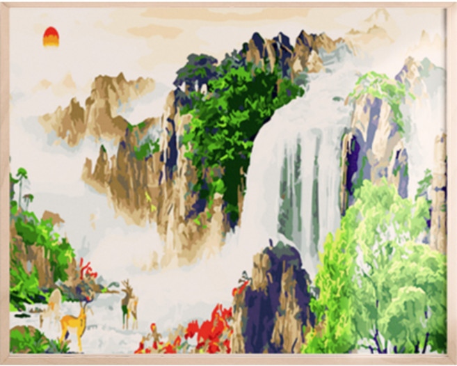 아트조이 물감 2배 DIY 명화그리기 40 x 50 cm, 운수대통 산수화, 1개