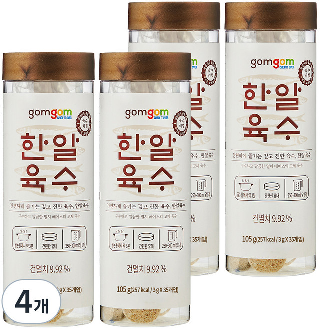 곰곰한알육수 (3g x 35개입), 105g, 4개