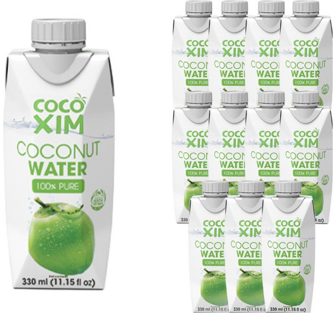 코코씸 100프로 퓨어 코코넛 워터, 330ml, 12개