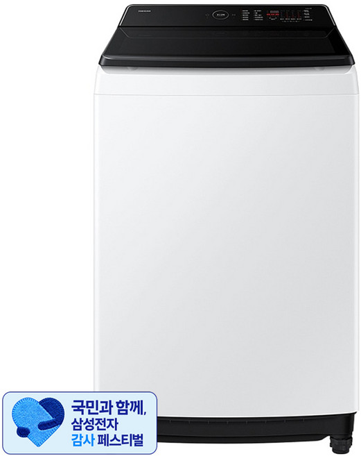 [삼성 감사 페스티벌] 삼성전자 AI 통버블 일반 세탁기 19kg 방문설치, WA80F19E8W, 화이트
