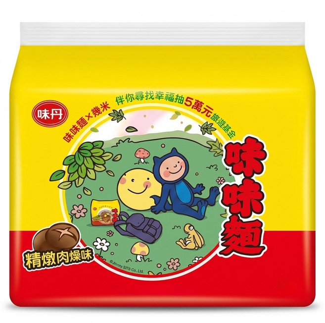 味丹 味味麵 精燉肉燥湯麵 78g, 5包