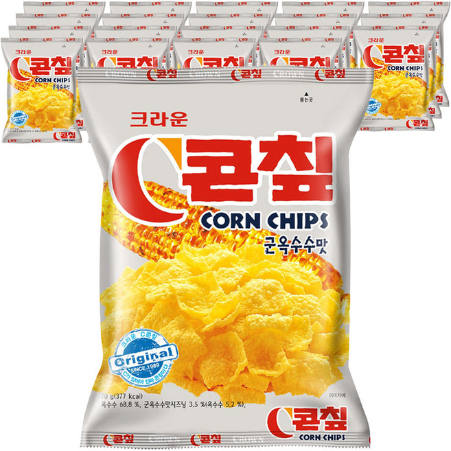 크라운 콘칩, 70g, 20개