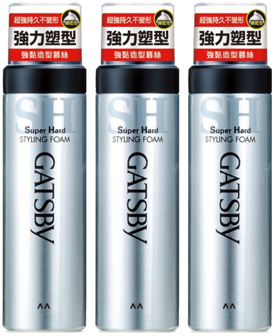 GATSBY 台灣公司貨 強黏造型慕絲, 185g, 3瓶