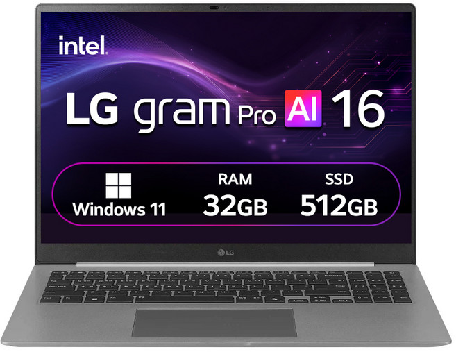 LG전자 2026 그램 Pro AI 16 코어Ultra7 방문설치, 에어로미늄 실버, 512GB, 32GB, WIN11 Home, 16Z90U-KU7BK