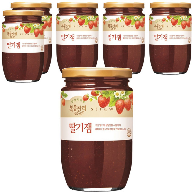 복음자리 딸기잼, 500g, 6개