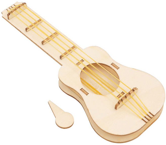 티처스 STEAM 고무줄 나무 통기타 R-41, 1개