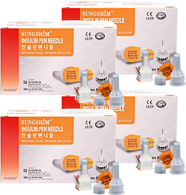 성심 인슐린 펜니들 5mm 31g, 1개입, 4개